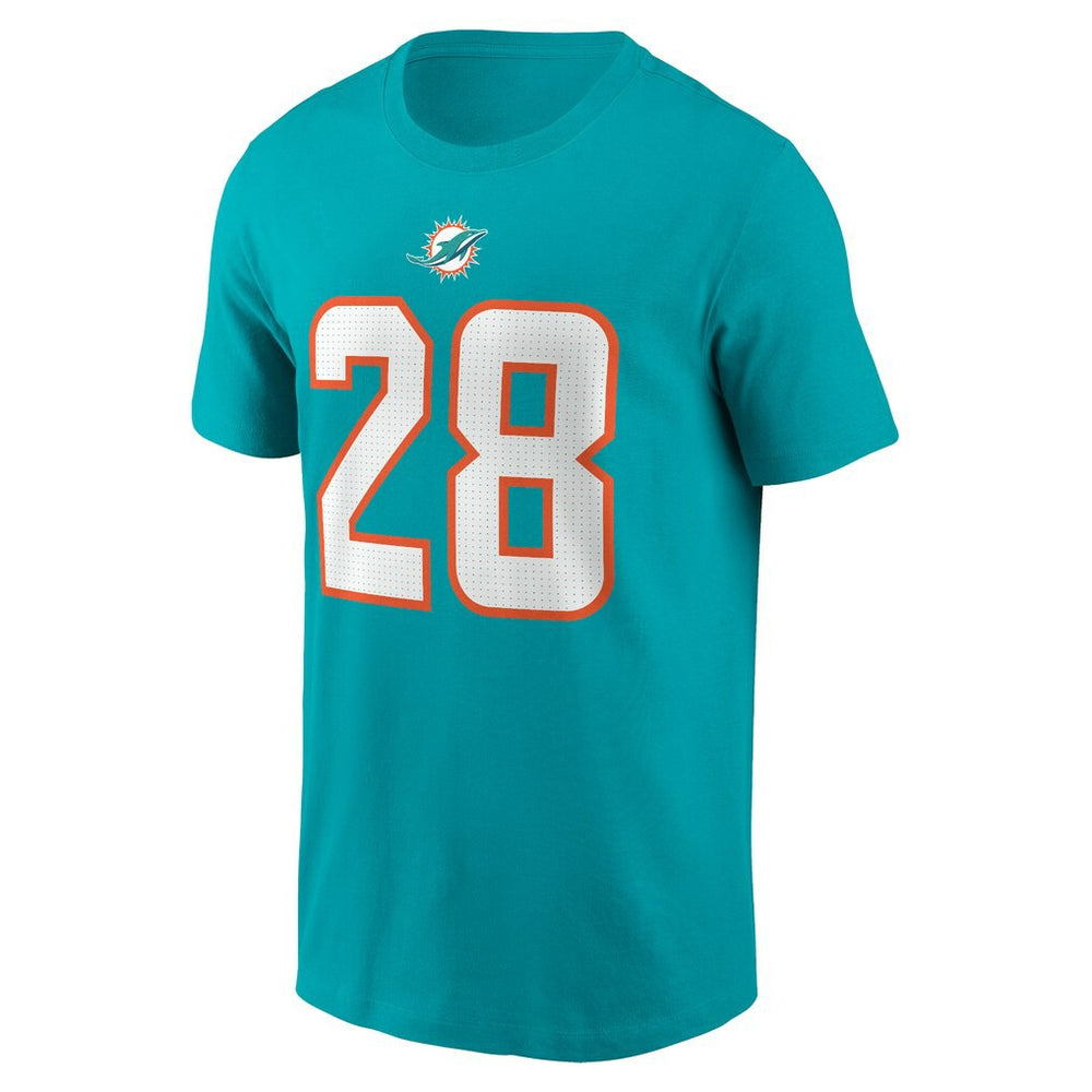 De’Von Achane Miami Dolphins Player Name & Number T-Shirt - Aqua | Nike for sale