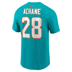 De’Von Achane Miami Dolphins Player Name & Number T-Shirt - Aqua | Nike for sale