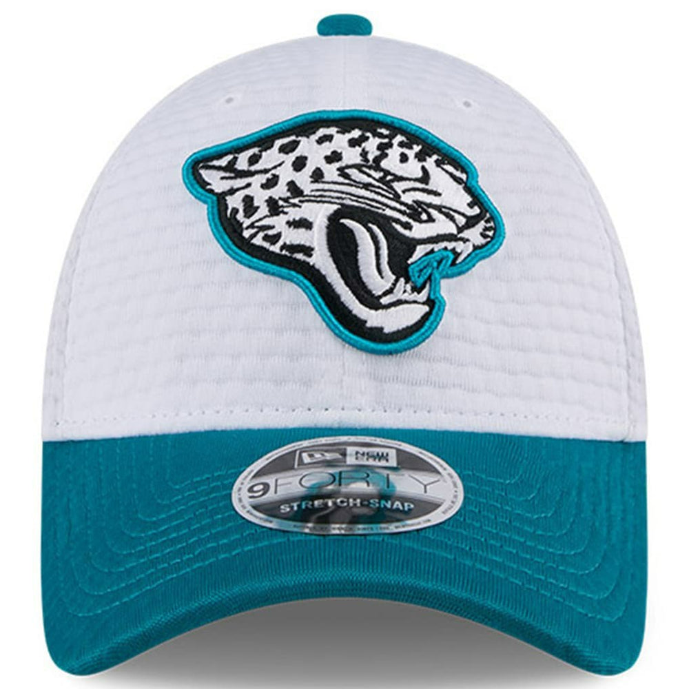 Jacksonville Jaguars New Era 2024 NFL Training Camp 9FORTY Adjustable Hat - White/Teal cheap