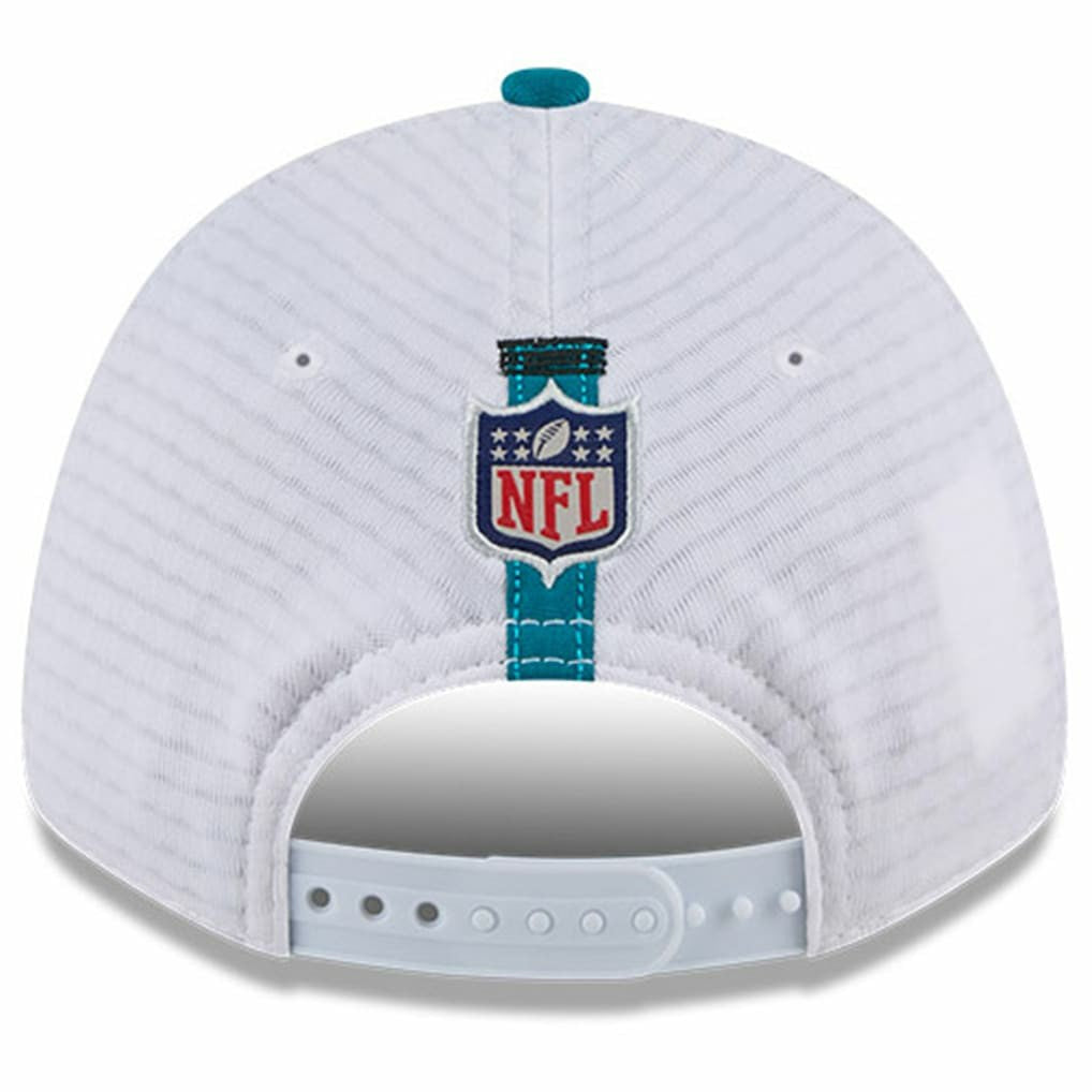 Jacksonville Jaguars New Era 2024 NFL Training Camp 9FORTY Adjustable Hat - White/Teal cheap