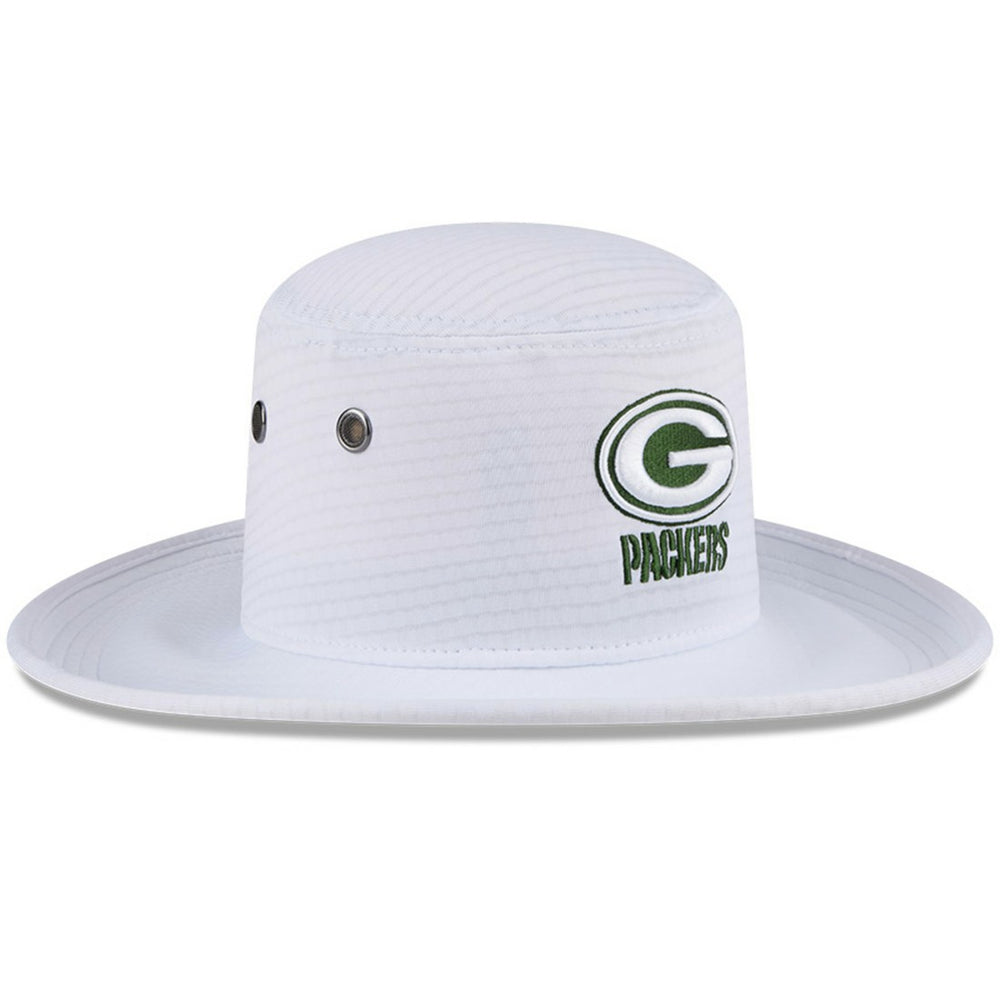 Green Bay Packers New Era 2024 NFL Training Camp Panama Bucket Hat - White online
