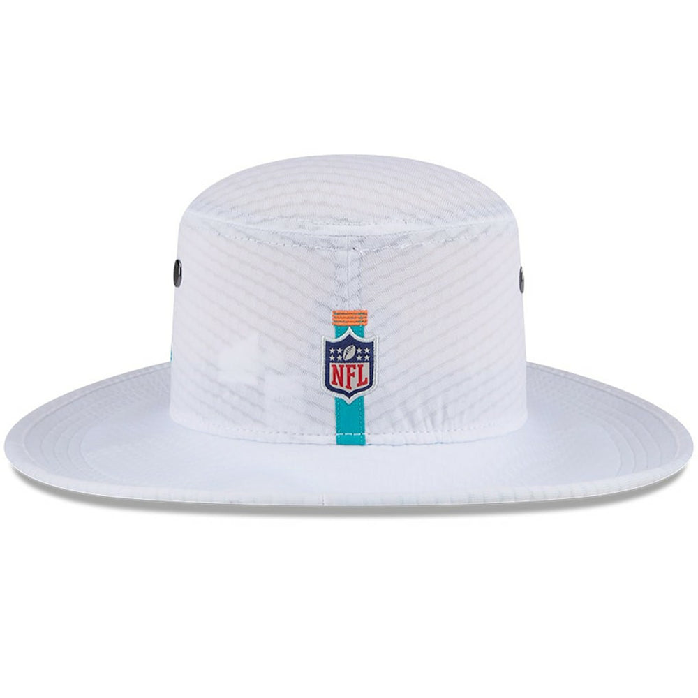 Miami Dolphins New Era 2024 NFL Training Camp Panama Bucket Hat - White sale
