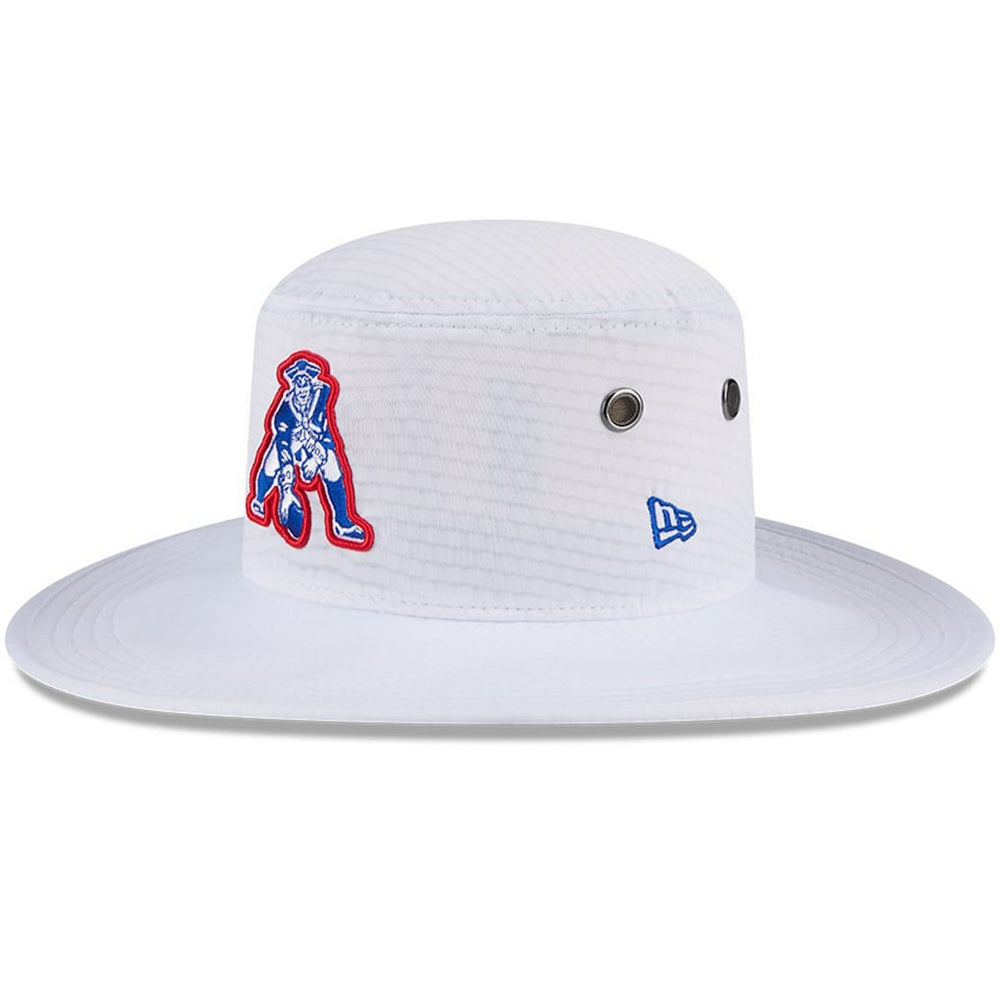New England Patriots New Era 2024 NFL Training Camp Panama Bucket Hat - White for sale