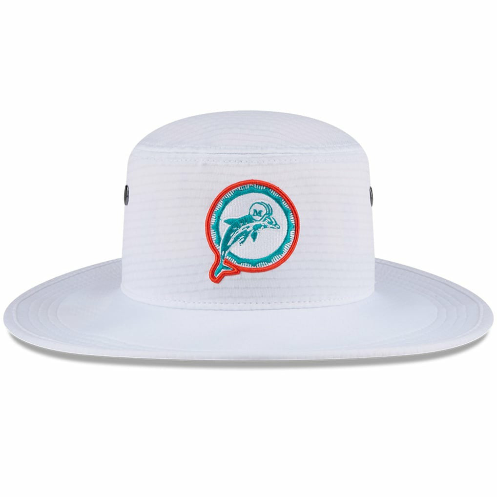 Miami Dolphins New Era 2024 NFL Training Camp Panama Bucket Hat - White online