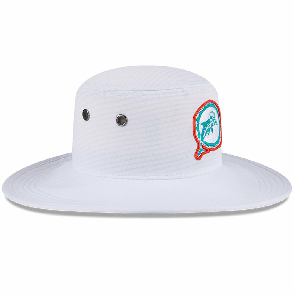 Miami Dolphins New Era 2024 NFL Training Camp Panama Bucket Hat - White online
