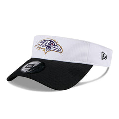 Baltimore Ravens New Era 2024 NFL Training Camp Adjustable Visor - White/Black on sale