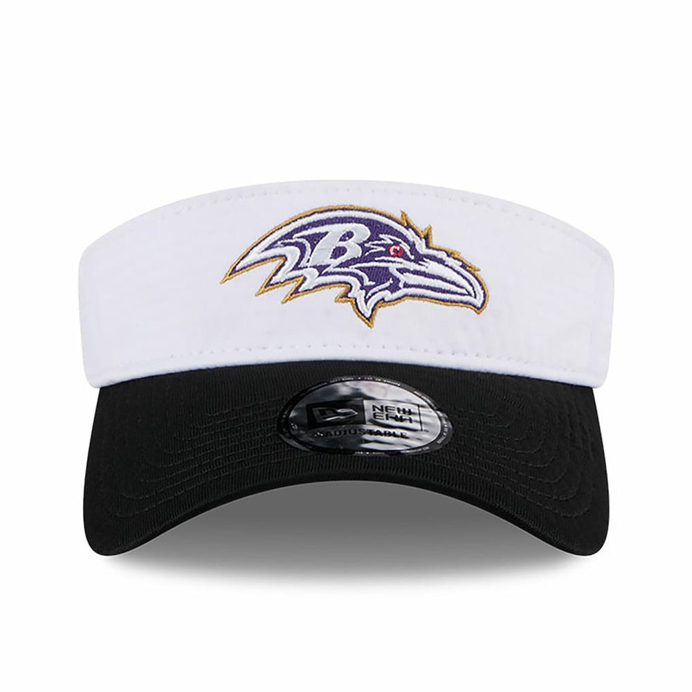 Baltimore Ravens New Era 2024 NFL Training Camp Adjustable Visor - White/Black on sale