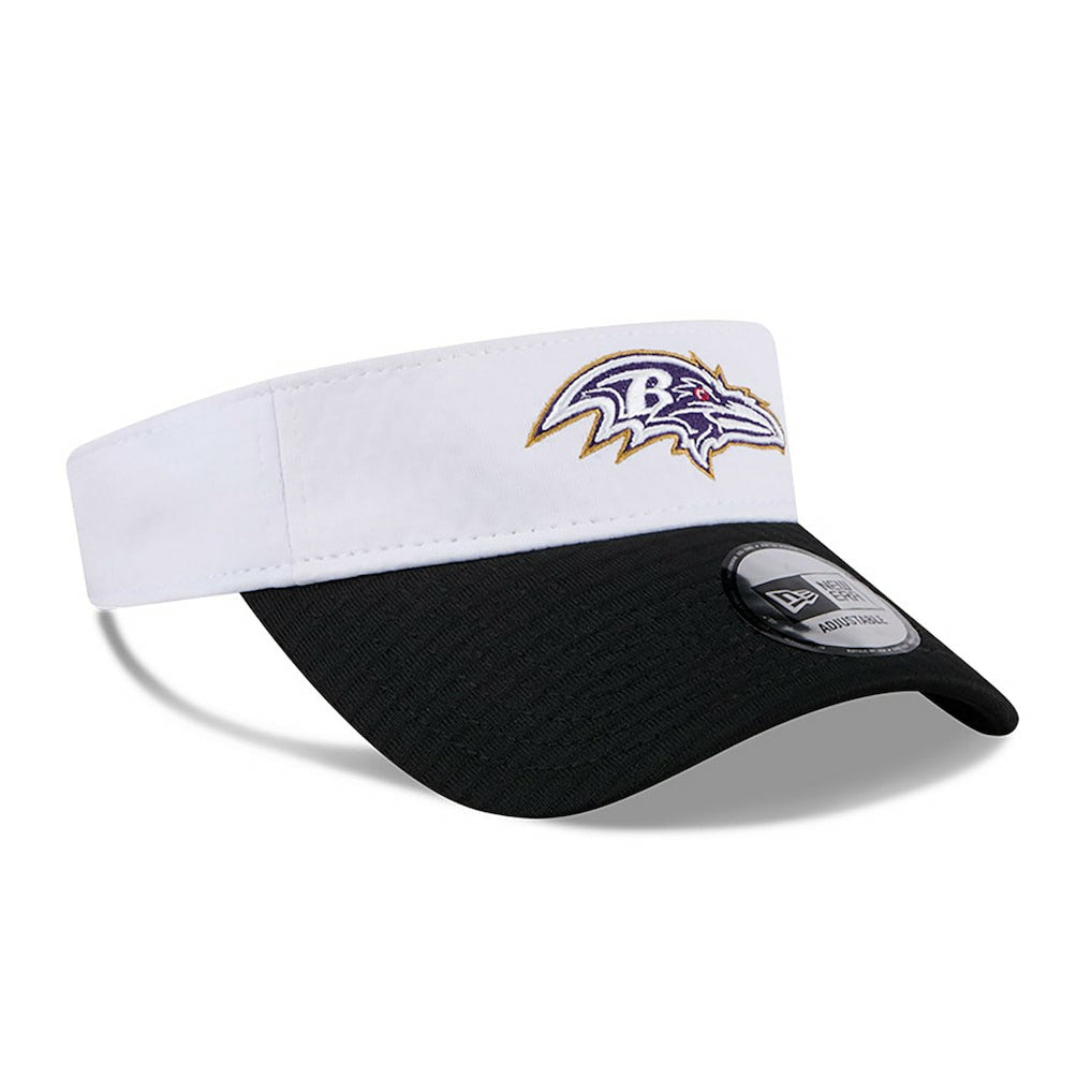 Baltimore Ravens New Era 2024 NFL Training Camp Adjustable Visor - White/Black on sale