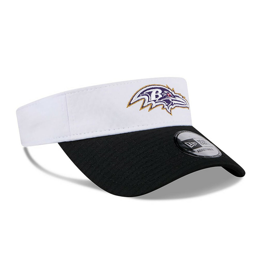 Baltimore Ravens New Era 2024 NFL Training Camp Adjustable Visor - White/Black on sale
