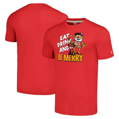 Kansas City Chiefs Homage Unisex Holiday Tri-Blend T-Shirt - Red sale