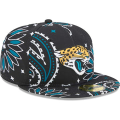 Jacksonville Jaguars New Era Paisley 59FIFTY Fitted Hat - Black cheap