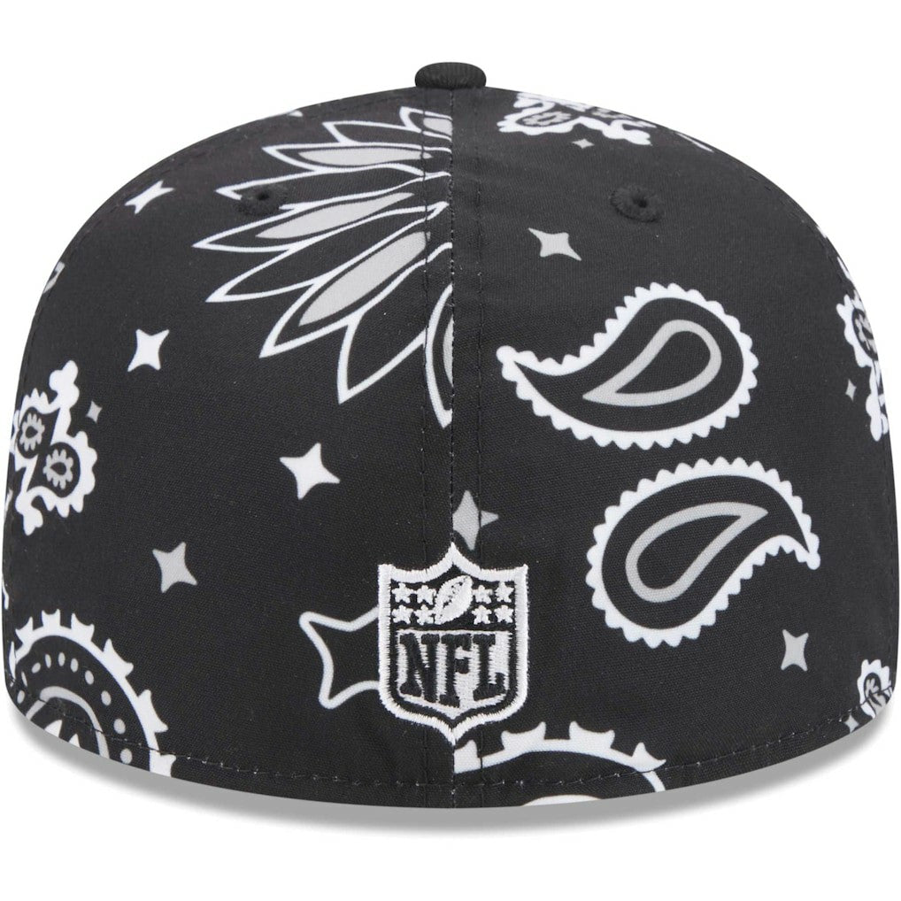 Las Vegas Raiders New Era Paisley 59FIFTY Fitted Hat - Black cheap