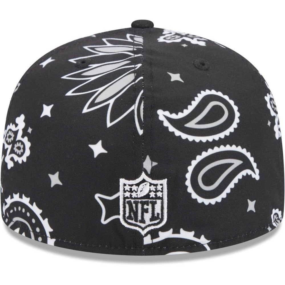 Las Vegas Raiders New Era Paisley 59FIFTY Fitted Hat - Black cheap