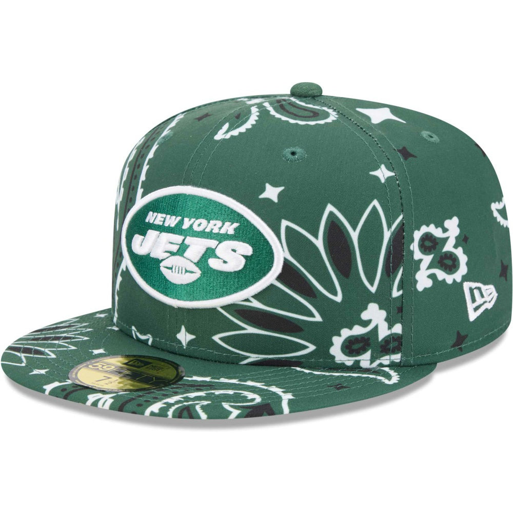 New York Jets New Era Paisley 59FIFTY Fitted Hat - Green for sale