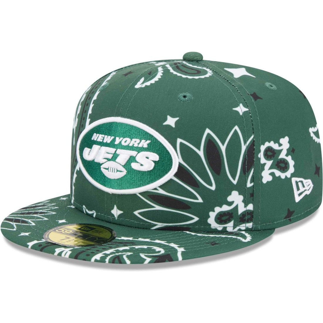 New York Jets New Era Paisley 59FIFTY Fitted Hat - Green for sale