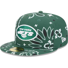 New York Jets New Era Paisley 59FIFTY Fitted Hat - Green for sale