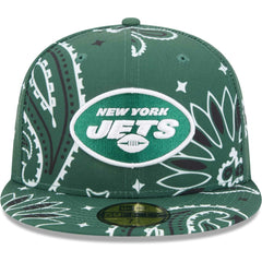 New York Jets New Era Paisley 59FIFTY Fitted Hat - Green for sale