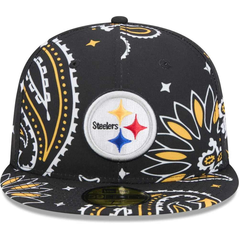 Pittsburgh Steelers New Era Paisley 59FIFTY Fitted Hat - Black sale