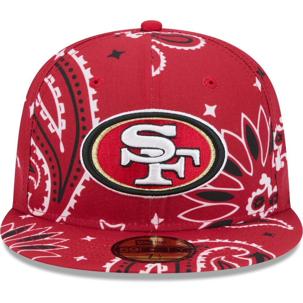 San Francisco 49ers New Era Paisley 59FIFTY Fitted Hat - Scarlet sale