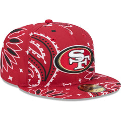 San Francisco 49ers New Era Paisley 59FIFTY Fitted Hat - Scarlet sale