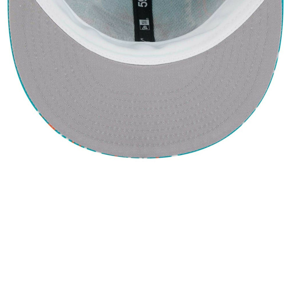 Miami Dolphins New Era Paisley 59FIFTY Fitted Hat - Aqua sale