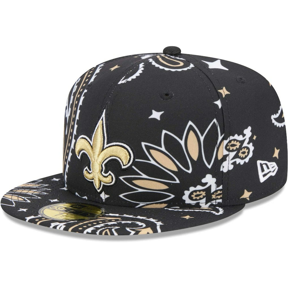 New Orleans Saints New Era Paisley 59FIFTY Fitted Hat - Black online