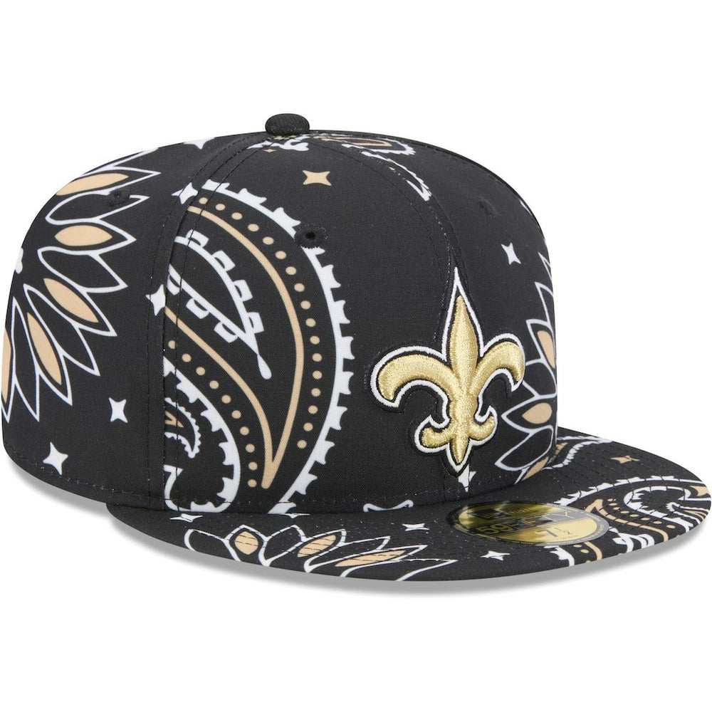 New Orleans Saints New Era Paisley 59FIFTY Fitted Hat - Black online