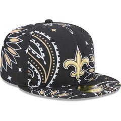 New Orleans Saints New Era Paisley 59FIFTY Fitted Hat - Black online
