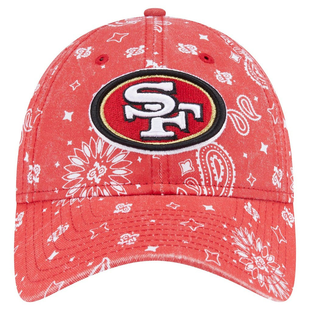 San Francisco 49ers New Era Women's Paisley 9TWENTY Adjustable Hat - Scarlet sale