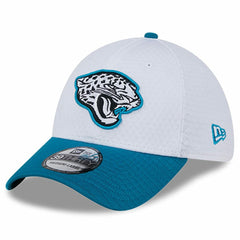 Jacksonville Jaguars New Era 2024 NFL Training Camp 39THIRTY Flex Hat - White/Teal discount