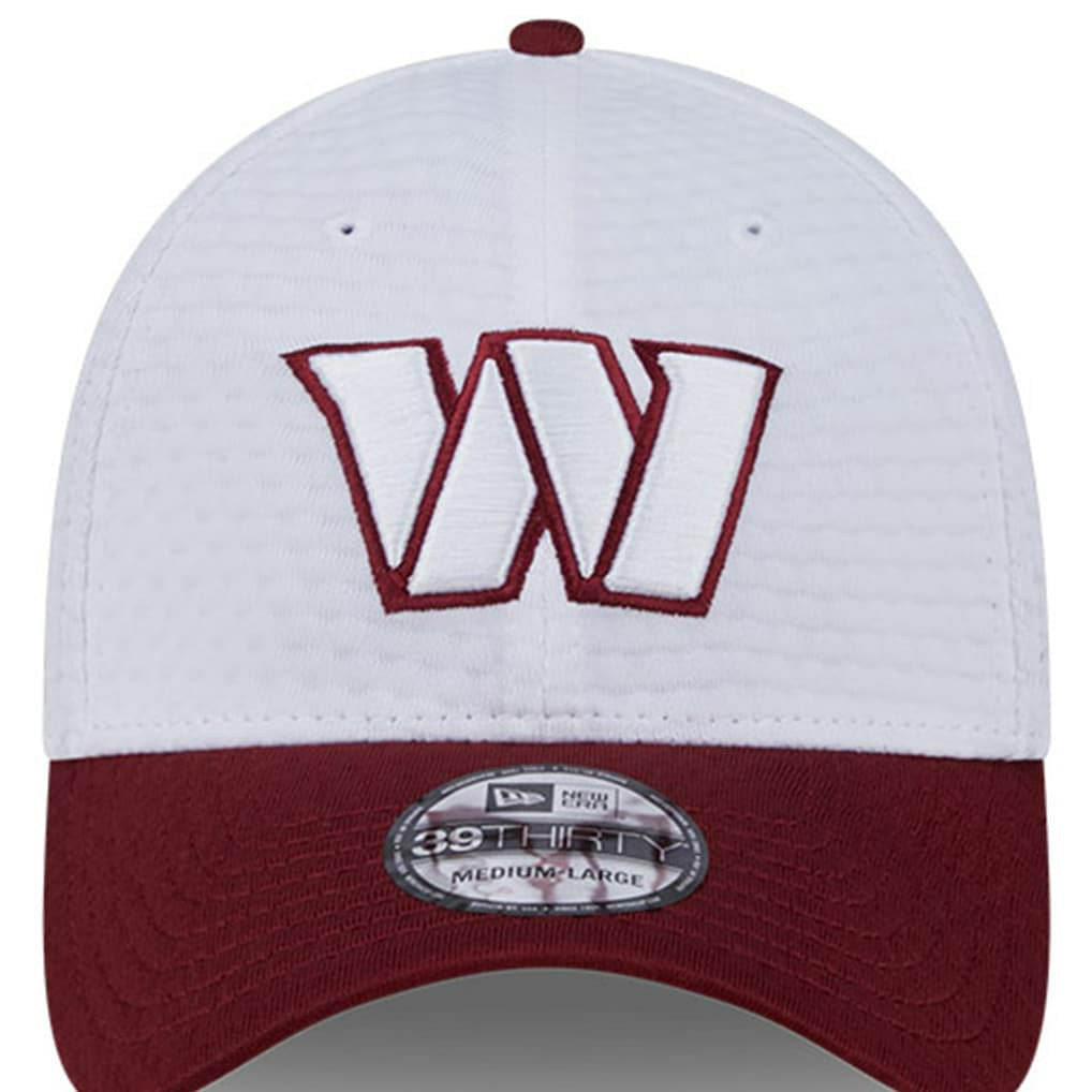 Washington Commanders New Era 2024 NFL Training Camp 39THIRTY Flex Hat - White/Burgundy outlet