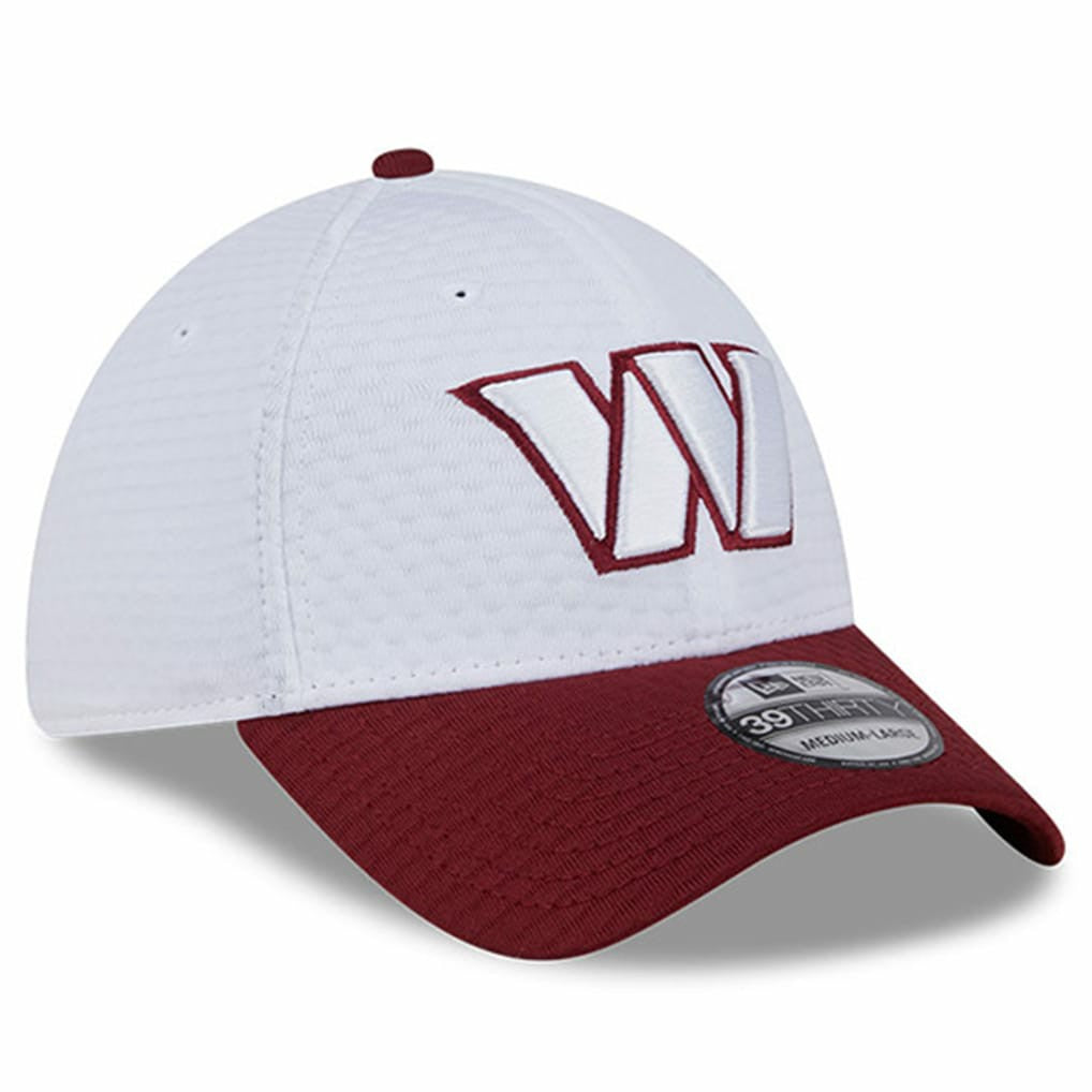 Washington Commanders New Era 2024 NFL Training Camp 39THIRTY Flex Hat - White/Burgundy outlet