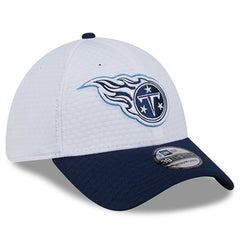 Tennessee Titans New Era 2024 NFL Training Camp 39THIRTY Flex Hat - White/Navy outlet