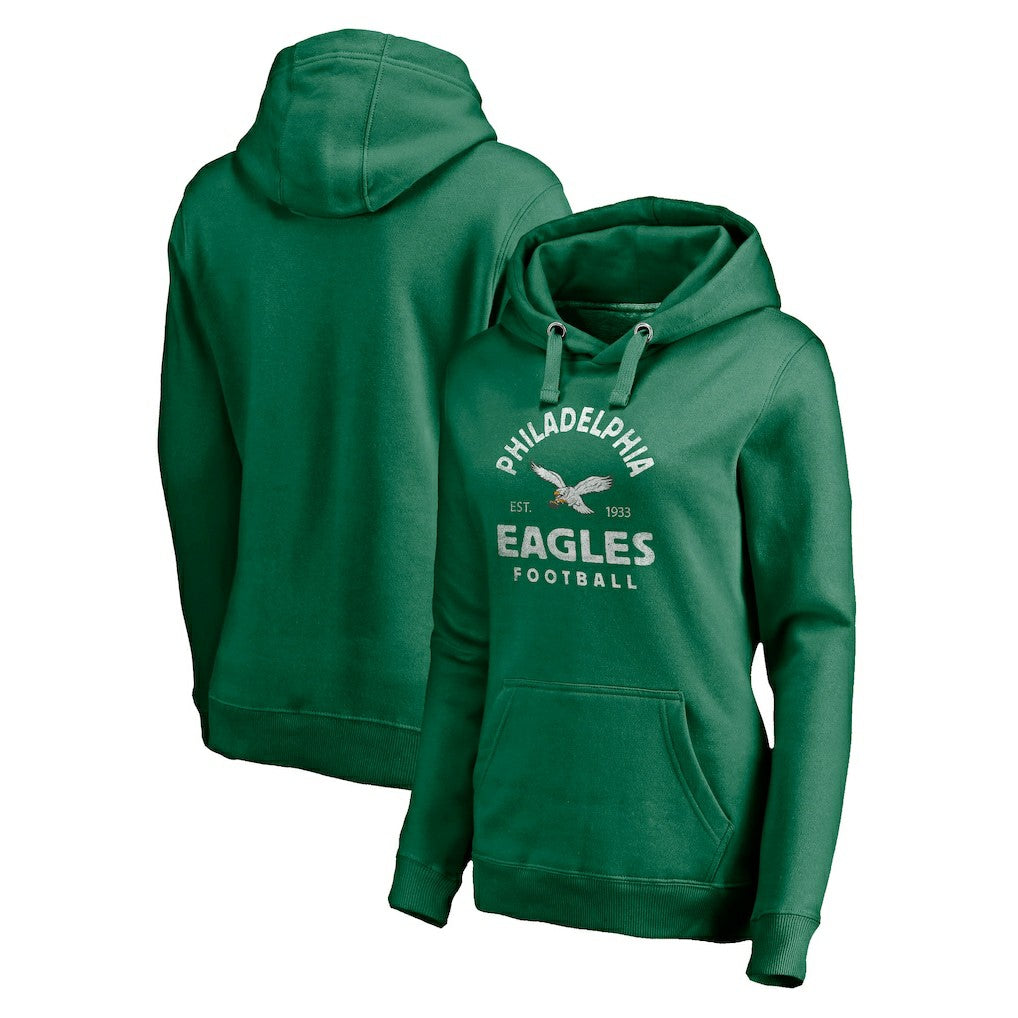 Philadelphia Eagles Women's Gridiron Classics Vintage Arch Pullover Hoodie - Kelly Green online