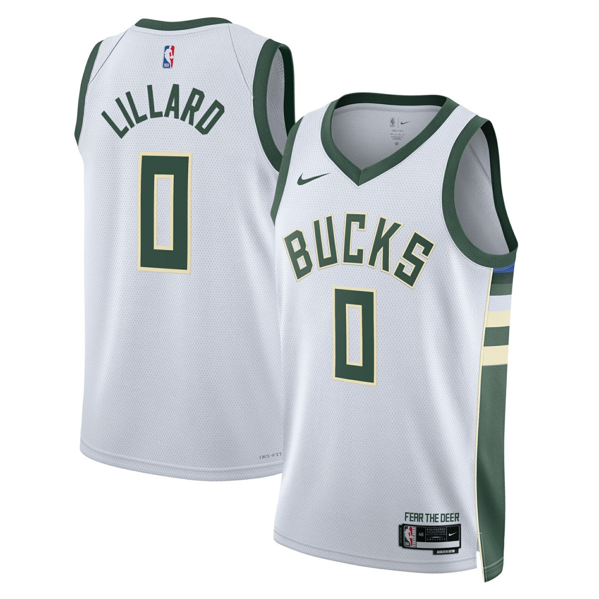 Damian Lillard Milwaukee Bucks Unisex Fear The Deer Swingman Player Jersey - Association Edition - White | Nike cheap