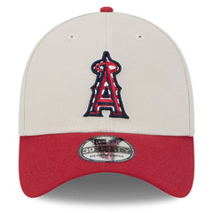 Los Angeles Angels 2024 Fourth of July 39THIRTY Flex Hat - Khaki/Red | New Era