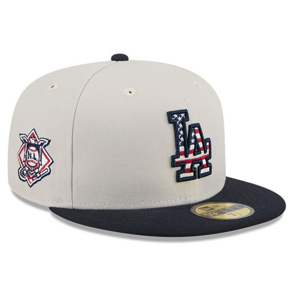 Los Angeles Dodgers 2024 Fourth of July 59FIFTY Fitted Hat - Khaki/Black | New Era
