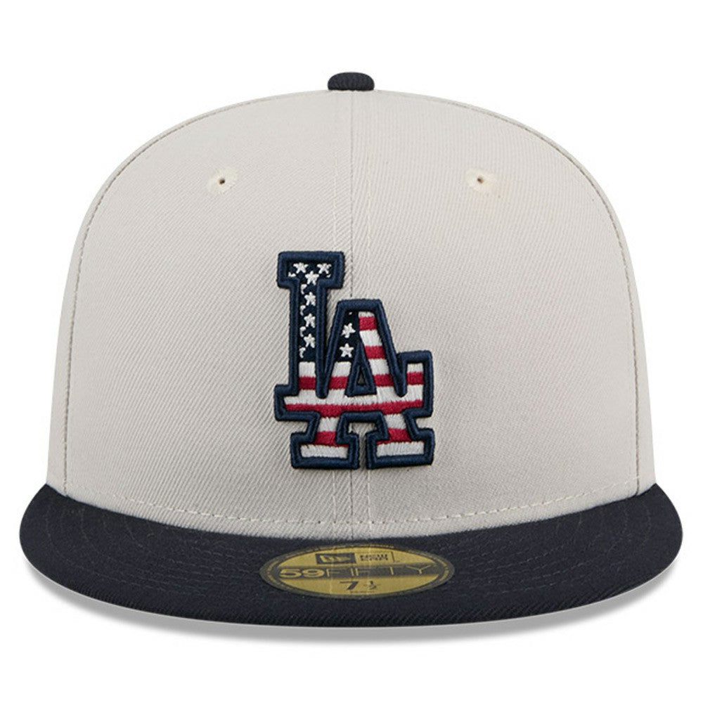 Los Angeles Dodgers 2024 Fourth of July 59FIFTY Fitted Hat - Khaki/Black | New Era