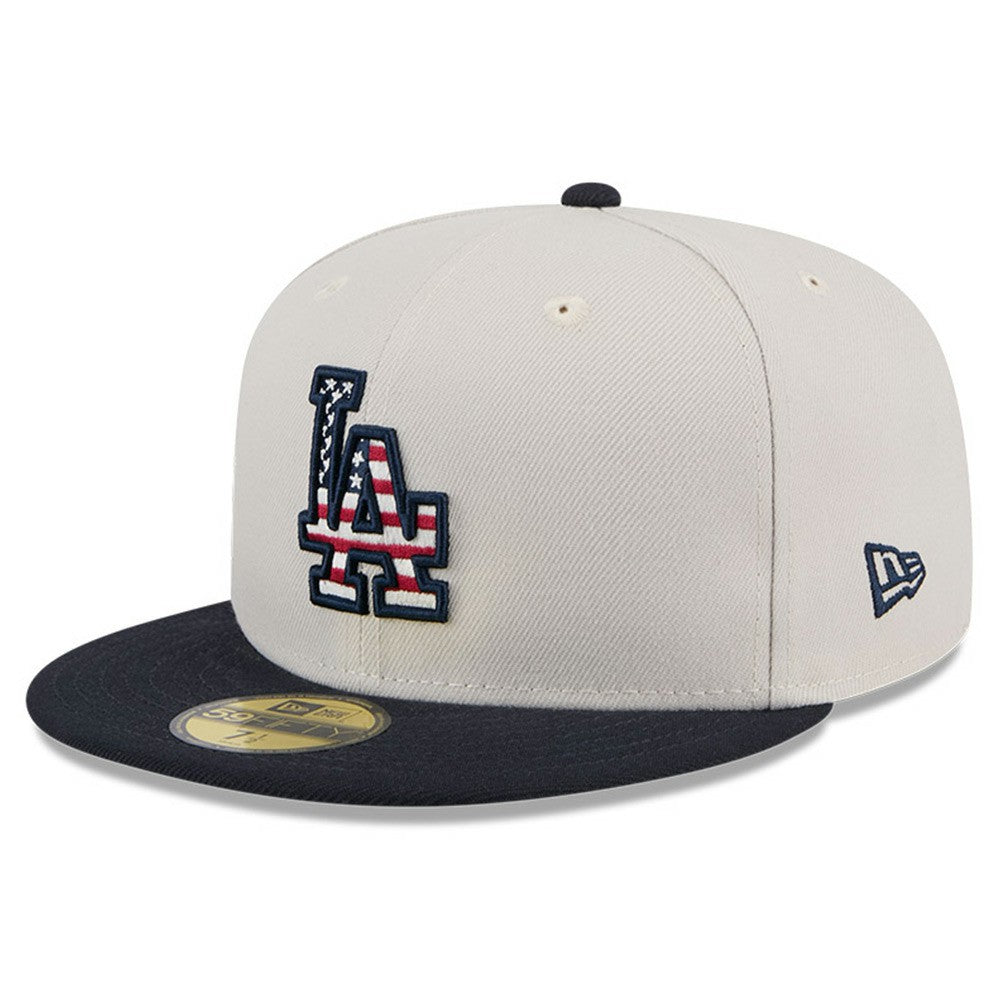 Los Angeles Dodgers 2024 Fourth of July 59FIFTY Fitted Hat - Khaki/Black | New Era