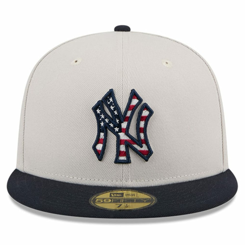 New York Yankees 2024 Fourth of July 59FIFTY Fitted Hat - Khaki/Black | New Era