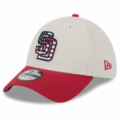 San Diego Padres 2024 Fourth of July 39THIRTY Flex Hat - Khaki/Red | New Era