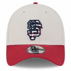 San Francisco Giants 2024 Fourth of July 39THIRTY Flex Hat - Khaki/Red | New Era