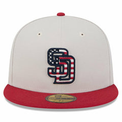 San Diego Padres 2024 Fourth of July 59FIFTY Fitted Hat - Khaki/Red | New Era