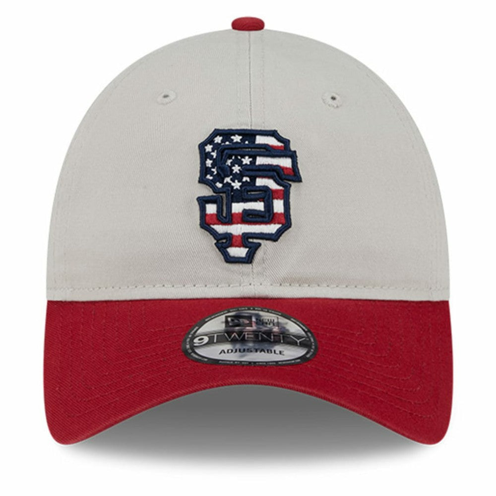 San Francisco Giants 2024 Fourth of July 9TWENTY Adjustable Hat - Khaki/Red | New Era