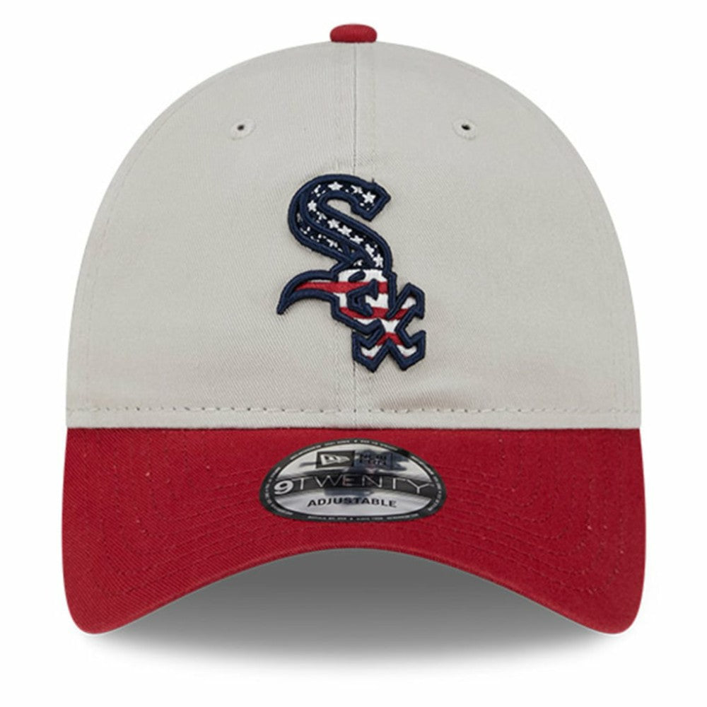Chicago White Sox 2024 Fourth of July 9TWENTY Adjustable Hat - Khaki/Red | New Era