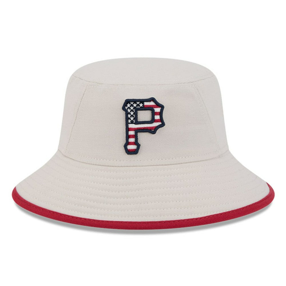Pittsburgh Pirates 2024 Fourth of July Bucket Hat - Khaki | New Era