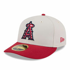 Los Angeles Angels 2024 Fourth of July Low Profile 59FIFTY Fitted Hat - Khaki/Red | New Era