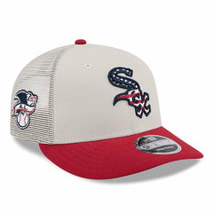 Chicago White Sox 2024 Fourth of July Trucker Low Profile 9FIFTY Snapback Hat - Khaki/Red | New Era