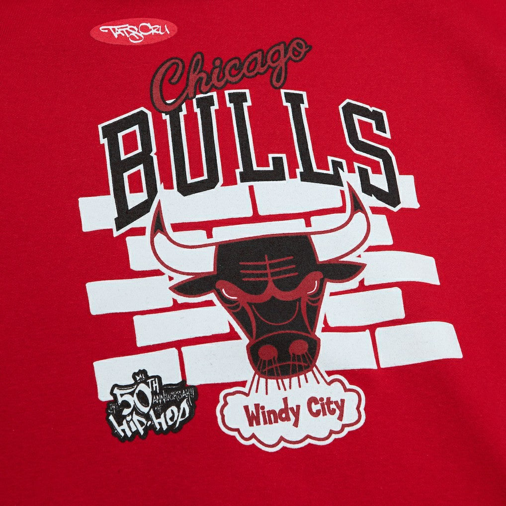 Chicago Bulls x Tats Cru Hardwood Classics Brick Pullover Hoodie sale - Red | Mitchell & Ness discount