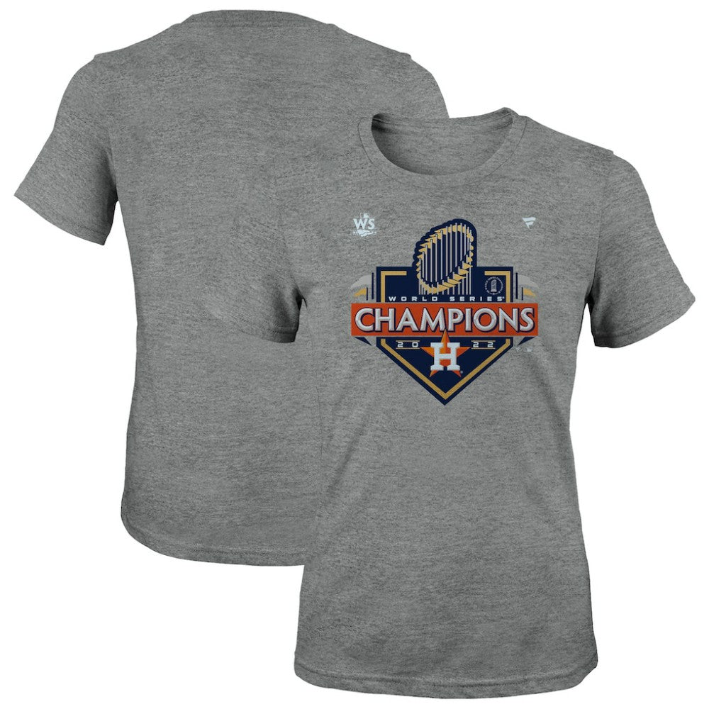 Houston Astros Women's 2022 World Series Champions Locker Room T-Shirt - Heather Charcoal